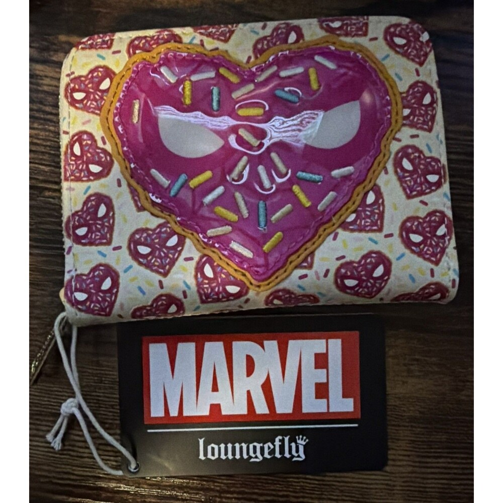 Loungefly Marvel Spider-Man Sprinkle Donut Wallet  New